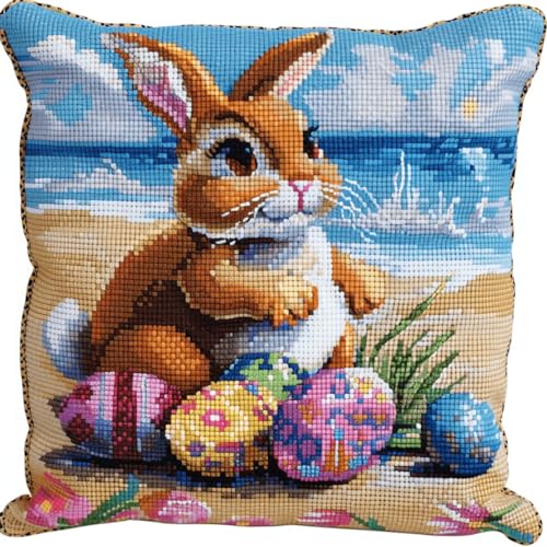 RKFLGEW Knüpfkissen-Set Mit Hasen- Und Ostereiern,Gestempeltes Kissen,Knüpfkissen-Set Mit Cartoon-Tieren,Diy-Kreuzstich-Sofakissenbezug Mit Knüpfwerkzeug,Passend Für Teenager Und Erwachsene,K 43x43cm RKFLGEW Knüpfkissen-Set Mit Hasen- Und Ostereiern,Gestempeltes Kissen,Knüpfkissen-Set Mit Cartoon-Tieren,Diy-Kreuzstich-Sofakissenbezug Mit Knüpfwerkzeug,Passend Für Teenager Und Erwachsene,K 43x43cm von RKFLGEW