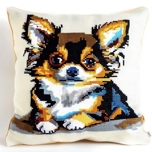 RKFLGEW Knüpfkissenset Chihuahua Hund Tierbezug Knüpfkissenbezug Diy Kissenbezug Set Erwachsene Kissenbezug Bastelsets Mit Bedruckter LeinwandAvec Toile Imprimée 43x43cm RKFLGEW Knüpfkissenset Chihuahua Hund Tierbezug Knüpfkissenbezug Diy Kissenbezug Set Erwachsene Kissenbezug Bastelsets Mit Bedruckter LeinwandAvec Toile Imprimée 43x43cm von RKFLGEW