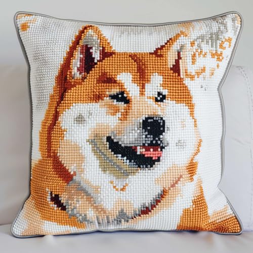 RKFLGEW Stickset Für Kissen,Akita Inu,Tier,Diy-Knüpfhaken-Set,Bedrucktes Kissen,Häkelgarn,Stickerei,Handarbeit,Stickset RKFLGEW Stickset Für Kissen,Akita Inu,Tier,Diy-Knüpfhaken-Set,Bedrucktes Kissen,Häkelgarn,Stickerei,Handarbeit,Stickset von RKFLGEW