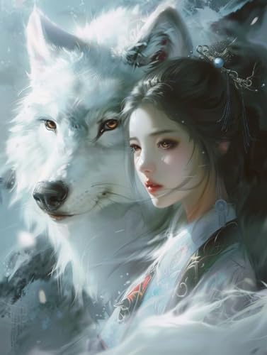 RKFLGEW Stickset Zum Selbermachen „Die Prinzessin Und Der Wolf“ Perlenstickerei-Set Märchentiere Sticksets Einfaches Kreuzstich-Set Für Erwachsene Und Anfänger 40x50cm RKFLGEW Stickset Zum Selbermachen „Die Prinzessin Und Der Wolf“ Perlenstickerei-Set Märchentiere Sticksets Einfaches Kreuzstich-Set Für Erwachsene Und Anfänger 40x50cm von RKFLGEW