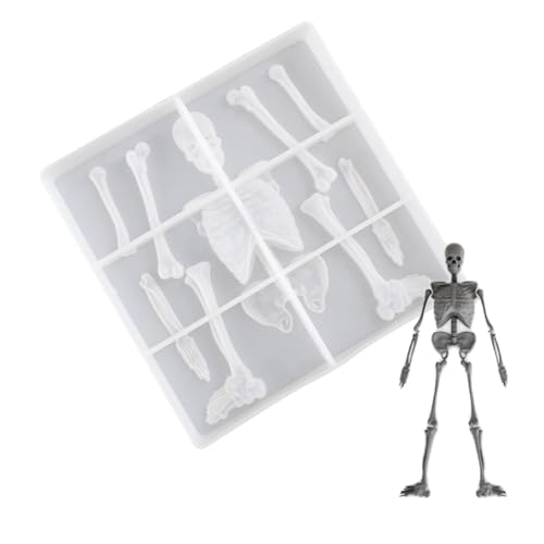 Kreatives Halloween Skeleton Body Ständer Flexible Silikonform Für Gipsfiguren Festiven Dekoration Form Künstlerischer Skelettstand von RKJRTK