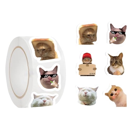 RKJRTK 500 Stück Katzen Tier dekorative Aufkleber für Scrapbooking, Fotoalbum, Paketdekoration, selbstklebende Versiegelungsetiketten RKJRTK 500 Stück Katzen Tier dekorative Aufkleber für Scrapbooking, Fotoalbum, Paketdekoration, selbstklebende Versiegelungsetiketten von RKJRTK