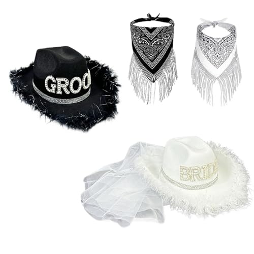 RKJRTK Bräutigamhut, Panamahut, Bandana, Sonnenbrille, Set Überraschung für Mädchen, Jungen, Brauthut für Junggesellinnenabschied RKJRTK Bräutigamhut, Panamahut, Bandana, Sonnenbrille, Set Überraschung für Mädchen, Jungen, Brauthut für Junggesellinnenabschied von RKJRTK