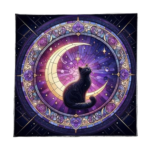 RKJRTK Divinationen Tischdecke Mondkatzen Muster Astrologie Tarotkarte Tischdecke Altars Stoff Göttlichkeit Brettspielzubehör RKJRTK Divinationen Tischdecke Mondkatzen Muster Astrologie Tarotkarte Tischdecke Altars Stoff Göttlichkeit Brettspielzubehör von RKJRTK