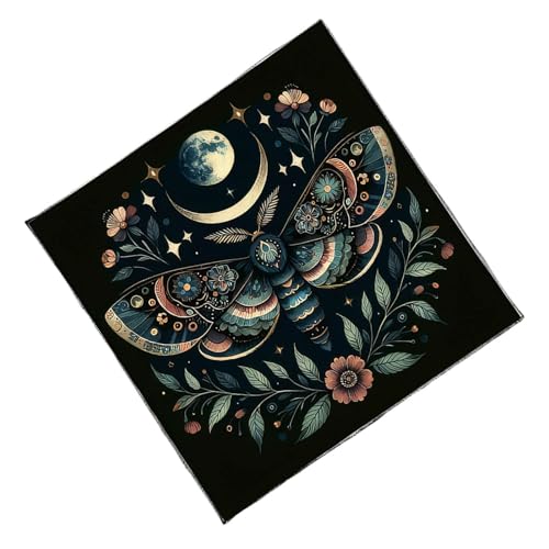 RKJRTK Tarots Tischdecke Schmetterlingsblume Astrologie Altäre Stoff Göttisch Kartentisch Tuch Tapisserie Hexerei Versorgung von RKJRTK
