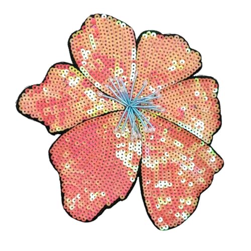 Stickerei-Stoffblumen-Aufnäher mit Pailletten für einfache Anwendung auf verschiedenen Textilien, Handwerk, Kostüm, Kleidung, Dekorationen von RKJRTK