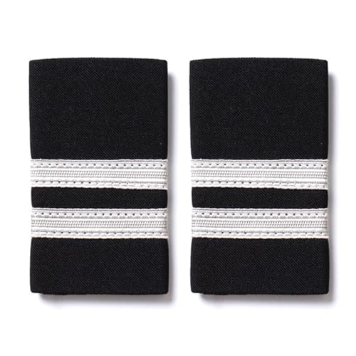 Uniform-Schulterabzeichen, Luftfahrtuniform, Epaulett, Flugbegleiter, Epaulett für Persönlichkeitspatches, 2 Stück Uniform-Schulterabzeichen, Luftfahrtuniform, Epaulett, Flugbegleiter, Epaulett für Persönlichkeitspatches, 2 Stück von RKJRTK