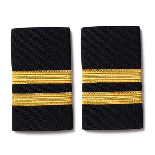 Uniform-Schulterabzeichen, Luftfahrtuniform, Epaulett, Flugbegleiter, Epaulett für Persönlichkeitspatches, 2 Stück Uniform-Schulterabzeichen, Luftfahrtuniform, Epaulett, Flugbegleiter, Epaulett für Persönlichkeitspatches, 2 Stück von RKJRTK