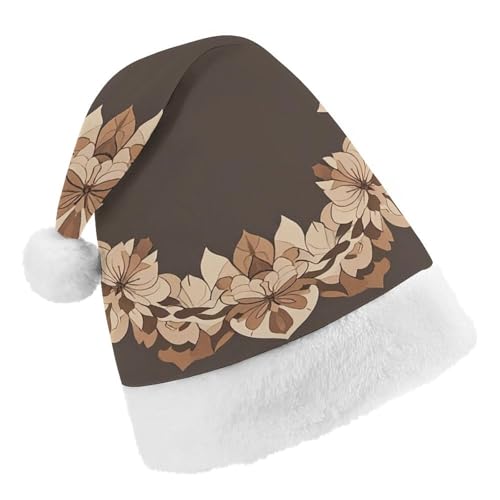 RKJVB Brauner ästhetischer Blumenkranz-Weihnachtsmannhut für Damen und Herren, Weihnachtsmütze, Weihnachtsmütze, Partyhut, Strumpfmütze, Totenkopfmütze, Erwachsene RKJVB Brauner ästhetischer Blumenkranz-Weihnachtsmannhut für Damen und Herren, Weihnachtsmütze, Weihnachtsmütze, Partyhut, Strumpfmütze, Totenkopfmütze, Erwachsene von RKJVB