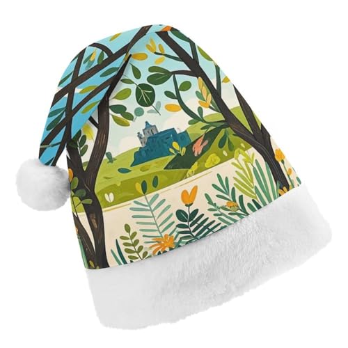 RKJVB Exotische Baumzweig-Skizze Cartoon-Weihnachtsmannmütze für Damen und Herren, Weihnachtsmütze, Weihnachtsmütze, Partyhut, Strumpfmütze, Totenkopfmütze, Erwachsene RKJVB Exotische Baumzweig-Skizze Cartoon-Weihnachtsmannmütze für Damen und Herren, Weihnachtsmütze, Weihnachtsmütze, Partyhut, Strumpfmütze, Totenkopfmütze, Erwachsene von RKJVB