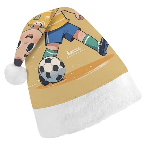 RKJVB Fußball-Weihnachtsmannmütze für Damen und Herren, Weihnachtsmütze, Weihnachtsmütze, Weihnachtsstrumpfmütze, Totenkopfmütze, Größe S RKJVB Fußball-Weihnachtsmannmütze für Damen und Herren, Weihnachtsmütze, Weihnachtsmütze, Weihnachtsstrumpfmütze, Totenkopfmütze, Größe S von RKJVB