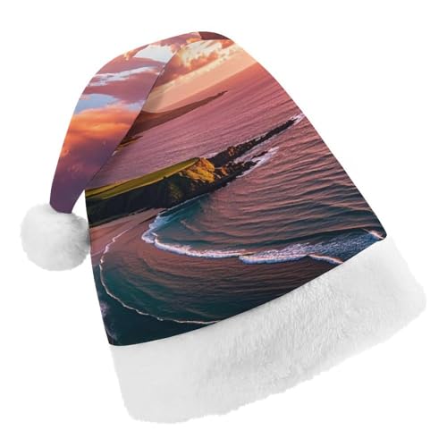 RKJVB Hawaiianische Sonnenuntergangs-Weihnachtsmannmütze für Damen und Herren, Weihnachtsmütze, Weihnachtsmütze, Weihnachtsstrumpfmütze, Totenkopfmütze, Größe S RKJVB Hawaiianische Sonnenuntergangs-Weihnachtsmannmütze für Damen und Herren, Weihnachtsmütze, Weihnachtsmütze, Weihnachtsstrumpfmütze, Totenkopfmütze, Größe S von RKJVB