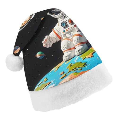 RKJVB Interessante Astronauten-Katzen-Nikolausmütze für Damen und Herren, Weihnachtsmütze, Weihnachtsmütze, Partyhut, Strumpfmütze, Totenkopfmütze, Größe S RKJVB Interessante Astronauten-Katzen-Nikolausmütze für Damen und Herren, Weihnachtsmütze, Weihnachtsmütze, Partyhut, Strumpfmütze, Totenkopfmütze, Größe S von RKJVB