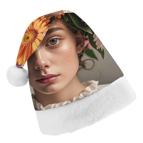 RKJVB Kopfbedeckung, florale Vortex-Form, Weihnachtsmannmütze für Damen und Herren, Weihnachtsmütze, Weihnachtsmütze, Partyhut, Strumpfmütze, Totenkopfmütze, Erwachsene RKJVB Kopfbedeckung, florale Vortex-Form, Weihnachtsmannmütze für Damen und Herren, Weihnachtsmütze, Weihnachtsmütze, Partyhut, Strumpfmütze, Totenkopfmütze, Erwachsene von RKJVB