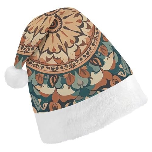 RKJVB Kranz, Mandala-Blume, Weihnachtsmann-Mütze für Damen und Herren, Weihnachtsmütze, Weihnachtsmütze, Partyhut, Strumpfmütze, Totenkopfmütze, Erwachsene RKJVB Kranz, Mandala-Blume, Weihnachtsmann-Mütze für Damen und Herren, Weihnachtsmütze, Weihnachtsmütze, Partyhut, Strumpfmütze, Totenkopfmütze, Erwachsene von RKJVB
