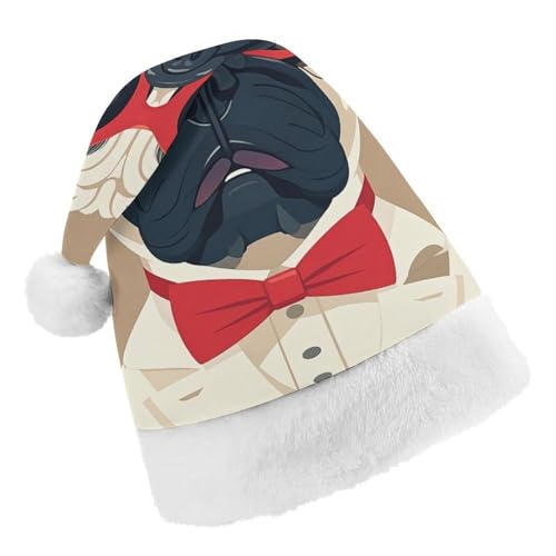 RKJVB Modische Khabby-Hunde-Weihnachtsmann-Mütze für Damen und Herren, Weihnachtsmütze, Weihnachtsmütze, Partyhut, Strumpfmütze, Totenkopfmütze, Größe S RKJVB Modische Khabby-Hunde-Weihnachtsmann-Mütze für Damen und Herren, Weihnachtsmütze, Weihnachtsmütze, Partyhut, Strumpfmütze, Totenkopfmütze, Größe S von RKJVB
