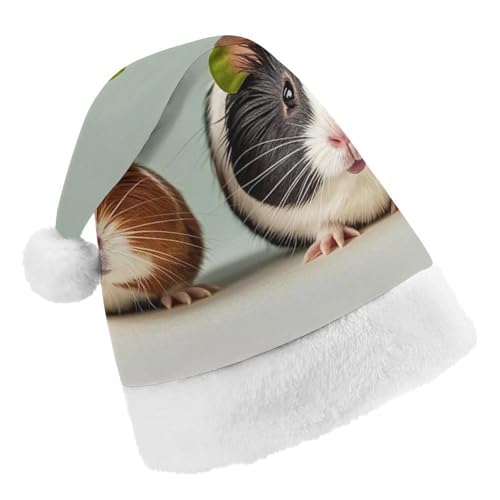 RKJVB Niedliche Meerschweinchen-Mütze für Damen und Herren, Weihnachtsmütze, Weihnachtsmannmütze, Weihnachtsstrumpfmütze, Totenkopfmütze, Erwachsene RKJVB Niedliche Meerschweinchen-Mütze für Damen und Herren, Weihnachtsmütze, Weihnachtsmannmütze, Weihnachtsstrumpfmütze, Totenkopfmütze, Erwachsene von RKJVB