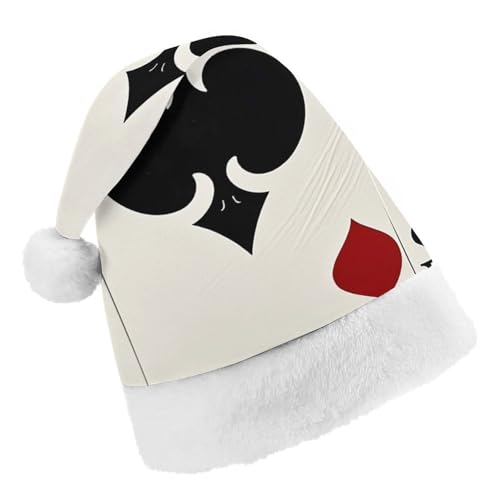RKJVB Spades K Poker-Weihnachtsmütze für Damen und Herren, Weihnachtsmütze, Weihnachtsmannmütze, Weihnachtsstrumpfmütze, Totenkopfmütze, Erwachsene RKJVB Spades K Poker-Weihnachtsmütze für Damen und Herren, Weihnachtsmütze, Weihnachtsmannmütze, Weihnachtsstrumpfmütze, Totenkopfmütze, Erwachsene von RKJVB