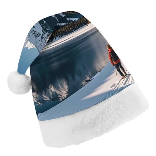 RKJVB Weihnachtsmütze für Damen und Herren, Motiv: Menschen und Seen, Weihnachtsmütze, Weihnachtsstrumpfmütze, Totenkopfmütze, Erwachsene RKJVB Weihnachtsmütze für Damen und Herren, Motiv: Menschen und Seen, Weihnachtsmütze, Weihnachtsstrumpfmütze, Totenkopfmütze, Erwachsene von RKJVB