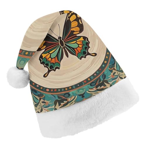 RKJVB Weihnachtsmütze für Damen und Herren, Motiv: blühender Garten, Schmetterling, Weihnachtsmannmütze, Weihnachtsstrumpf, Totenkopfmütze, Erwachsene RKJVB Weihnachtsmütze für Damen und Herren, Motiv: blühender Garten, Schmetterling, Weihnachtsmannmütze, Weihnachtsstrumpf, Totenkopfmütze, Erwachsene von RKJVB