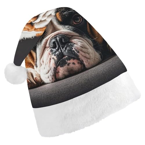 RKJVB Weihnachtsmütze mit Aufschrift "A Sad Bulldogge", Weihnachtsmannmütze für Damen und Herren, Weihnachtsmütze, Weihnachtsstrumpfmütze, Totenkopfmütze, Größe S RKJVB Weihnachtsmütze mit Aufschrift "A Sad Bulldogge", Weihnachtsmannmütze für Damen und Herren, Weihnachtsmütze, Weihnachtsstrumpfmütze, Totenkopfmütze, Größe S von RKJVB