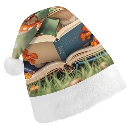 RKJVB Weihnachtsmütze mit Aufschrift "The Frog Family Is Reading" für Damen und Herren, Weihnachtsmütze, Weihnachtsstrumpf, Totenkopfmütze, Größe S RKJVB Weihnachtsmütze mit Aufschrift "The Frog Family Is Reading" für Damen und Herren, Weihnachtsmütze, Weihnachtsstrumpf, Totenkopfmütze, Größe S von RKJVB