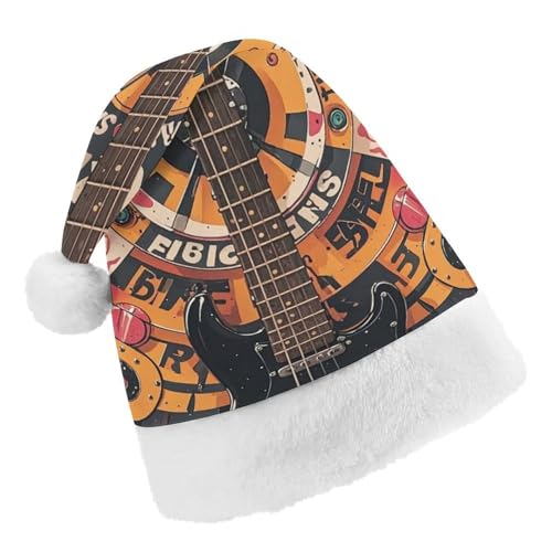 RKJVB Weihnachtsmütze mit Bassgitarre für Damen und Herren, Weihnachtsmütze, Weihnachtsmütze, Weihnachtsstrumpfmütze, Totenkopfmütze, Größe S RKJVB Weihnachtsmütze mit Bassgitarre für Damen und Herren, Weihnachtsmütze, Weihnachtsmütze, Weihnachtsstrumpfmütze, Totenkopfmütze, Größe S von RKJVB