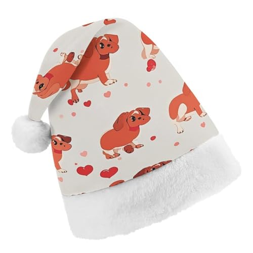 RKJVB Weihnachtsmütze mit Dackel-Motiv für Damen und Herren, Weihnachtsmütze, Weihnachtsmütze, Strumpfmütze, Totenkopfmütze, Erwachsene RKJVB Weihnachtsmütze mit Dackel-Motiv für Damen und Herren, Weihnachtsmütze, Weihnachtsmütze, Strumpfmütze, Totenkopfmütze, Erwachsene von RKJVB