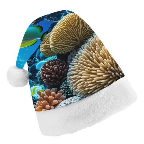 RKJVB Weihnachtsmütze mit Fischkorallenriff, für Damen und Herren, Weihnachtsmütze, Weihnachtsmannmütze, Weihnachtsstrumpfmütze, Totenkopfmütze, Größe S RKJVB Weihnachtsmütze mit Fischkorallenriff, für Damen und Herren, Weihnachtsmütze, Weihnachtsmannmütze, Weihnachtsstrumpfmütze, Totenkopfmütze, Größe S von RKJVB