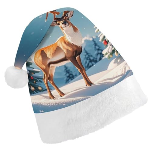 RKJVB Weihnachtsmütze mit Hirschmotiv, Schneemütze für Damen und Herren, Weihnachtsmütze, Weihnachtsmütze, Strumpfmütze, Totenkopfmütze, Erwachsene RKJVB Weihnachtsmütze mit Hirschmotiv, Schneemütze für Damen und Herren, Weihnachtsmütze, Weihnachtsmütze, Strumpfmütze, Totenkopfmütze, Erwachsene von RKJVB