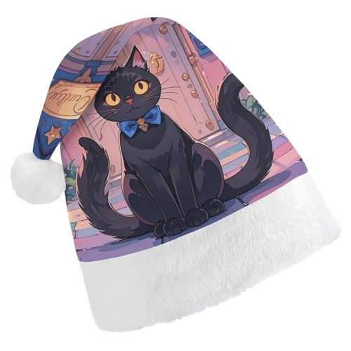 RKJVB Weihnachtsmütze mit Katze und magischem Schloss, Tor, für Damen und Herren, Weihnachtsmütze, Weihnachtsmütze, Partyhut, Strumpfmütze, Totenkopfmütze, Größe S RKJVB Weihnachtsmütze mit Katze und magischem Schloss, Tor, für Damen und Herren, Weihnachtsmütze, Weihnachtsmütze, Partyhut, Strumpfmütze, Totenkopfmütze, Größe S von RKJVB