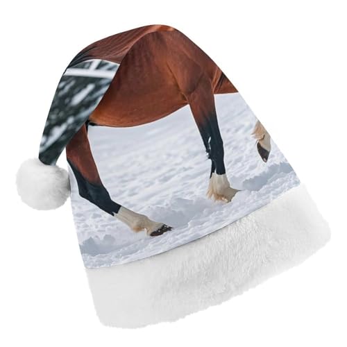 RKJVB Weihnachtsmütze mit Pferden im Schnee, Wintermütze für Damen und Herren, Weihnachtsmütze, Partymütze, Strumpfmütze, Totenkopfmütze, Erwachsene RKJVB Weihnachtsmütze mit Pferden im Schnee, Wintermütze für Damen und Herren, Weihnachtsmütze, Partymütze, Strumpfmütze, Totenkopfmütze, Erwachsene von RKJVB