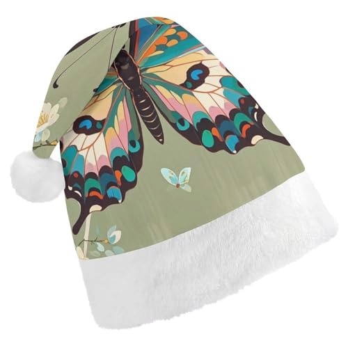RKJVB Weihnachtsmütze mit antikem Schmetterling, für Damen und Herren, Weihnachtsmütze, Weihnachtsmütze, Partyhut, Strumpfmütze, Totenkopfmütze, Größe S RKJVB Weihnachtsmütze mit antikem Schmetterling, für Damen und Herren, Weihnachtsmütze, Weihnachtsmütze, Partyhut, Strumpfmütze, Totenkopfmütze, Größe S von RKJVB