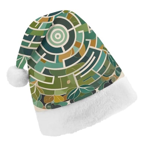 RKJVB Weihnachtsmütze mit rundem Labyrinth für Damen und Herren, Weihnachtsmütze, Weihnachtsmütze, Partyhut, Strumpfmütze, Totenkopfmütze, Größe RKJVB Weihnachtsmütze mit rundem Labyrinth für Damen und Herren, Weihnachtsmütze, Weihnachtsmütze, Partyhut, Strumpfmütze, Totenkopfmütze, Größe von RKJVB