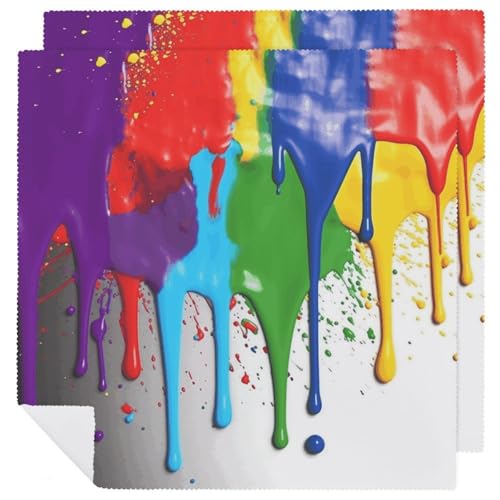 Stoffservietten, weich, saugfähig, Tischservietten, Set mit 2 Stück, langlebig, Dinnerservietten, Farbspritzer, Hintergrund, wiederverwendbar, waschbar, Küchen-Platzsets für Partys, Restaurant Stoffservietten, weich, saugfähig, Tischservietten, Set mit 2 Stück, langlebig, Dinnerservietten, Farbspritzer, Hintergrund, wiederverwendbar, waschbar, Küchen-Platzsets für Partys, Restaurant von RKJVB