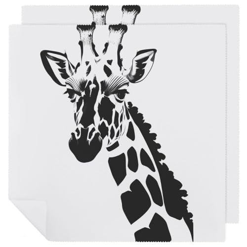 Stoffservietten, weich, saugfähig, Tischservietten, Set mit 2 Stück, langlebig, Giraffe, wiederverwendbar, waschbar, für Partys, Restaurant, Mittagessen, Hochzeit, Hotel Stoffservietten, weich, saugfähig, Tischservietten, Set mit 2 Stück, langlebig, Giraffe, wiederverwendbar, waschbar, für Partys, Restaurant, Mittagessen, Hochzeit, Hotel von RKJVB