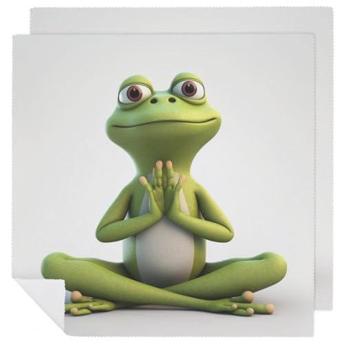 Stoffservietten, weich, saugfähig, Tischservietten, Set mit 2 Stück, langlebig, Motiv: Frosch, Yoga, wiederverwendbar, waschbar, für Partys, Restaurant, Mittagessen, Hochzeit, Hotel Stoffservietten, weich, saugfähig, Tischservietten, Set mit 2 Stück, langlebig, Motiv: Frosch, Yoga, wiederverwendbar, waschbar, für Partys, Restaurant, Mittagessen, Hochzeit, Hotel von RKJVB