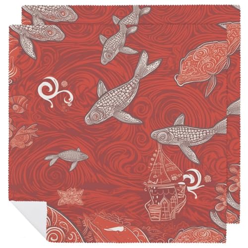 Stoffservietten, weich, saugfähig, Tischservietten, Set mit 2 Stück, langlebig, Motiv: Rotes Meerestier, wiederverwendbar, waschbar, Küchen-Tischsets für Partys, Restaurant, Mittagessen, Hochzeit Stoffservietten, weich, saugfähig, Tischservietten, Set mit 2 Stück, langlebig, Motiv: Rotes Meerestier, wiederverwendbar, waschbar, Küchen-Tischsets für Partys, Restaurant, Mittagessen, Hochzeit von RKJVB