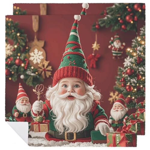 Stoffservietten, weich, saugfähig, Tischservietten, Set mit 2 Stück, langlebig, Weihnachten, skurrile Zwerge, wiederverwendbar, waschbar, Küchen-Tischsets für Partys, Restaurant, Mittagessen, Hochzeit Stoffservietten, weich, saugfähig, Tischservietten, Set mit 2 Stück, langlebig, Weihnachten, skurrile Zwerge, wiederverwendbar, waschbar, Küchen-Tischsets für Partys, Restaurant, Mittagessen, Hochzeit von RKJVB