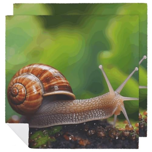 Stoffservietten, weich, saugfähig, Tischservietten, Set mit 2 Stück, langlebige Dinnerservietten, Wildtiere, Tierschnecke, wiederverwendbar, waschbar, Küchen-Tischsets für Partys, Restaurant Stoffservietten, weich, saugfähig, Tischservietten, Set mit 2 Stück, langlebige Dinnerservietten, Wildtiere, Tierschnecke, wiederverwendbar, waschbar, Küchen-Tischsets für Partys, Restaurant von RKJVB