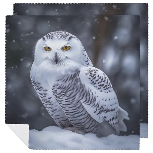 Stoffservietten, weich, saugfähig, Tischservietten, Set mit 2 Stück, langlebige Dinnerservietten, arktische Eule, wiederverwendbar, waschbar, Küchen-Tischsets für Partys, Restaurant, Mittagessen Stoffservietten, weich, saugfähig, Tischservietten, Set mit 2 Stück, langlebige Dinnerservietten, arktische Eule, wiederverwendbar, waschbar, Küchen-Tischsets für Partys, Restaurant, Mittagessen von RKJVB