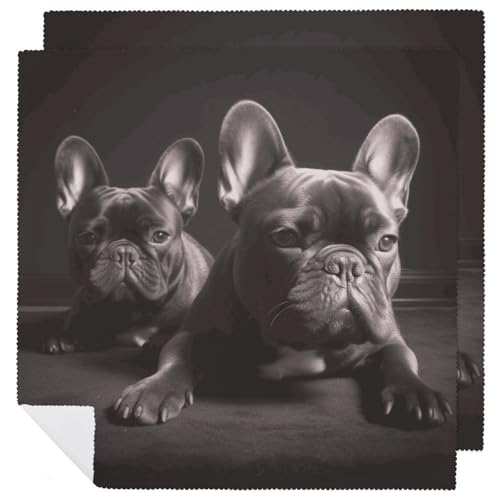 Stoffservietten, weich, saugfähig, Tischservietten, Set mit 2 Stück, langlebige Dinnerservietten, französische Bulldogge, wiederverwendbar, waschbar, Küchen-Tischsets für Partys, Restaurant Stoffservietten, weich, saugfähig, Tischservietten, Set mit 2 Stück, langlebige Dinnerservietten, französische Bulldogge, wiederverwendbar, waschbar, Küchen-Tischsets für Partys, Restaurant von RKJVB