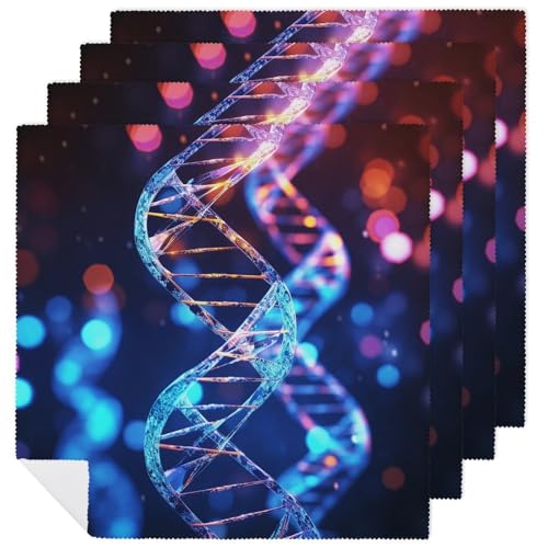 Stoffservietten, weich, saugfähig, Tischservietten, Set mit 4 Stück, langlebig, Dinnerservietten, DNA, genetische Helix, wiederverwendbar, waschbar, Küchen-Tischsets für Partys, Restaurant Stoffservietten, weich, saugfähig, Tischservietten, Set mit 4 Stück, langlebig, Dinnerservietten, DNA, genetische Helix, wiederverwendbar, waschbar, Küchen-Tischsets für Partys, Restaurant von RKJVB