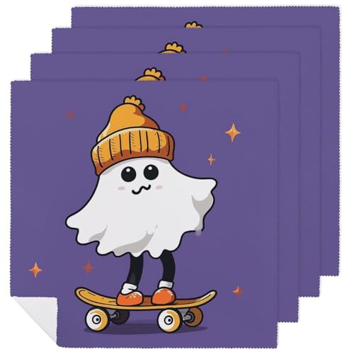 Stoffservietten, weich, saugfähig, Tischservietten, Set mit 4 Stück, langlebig, Motiv: Der Geist der Skateboards, wiederverwendbar, waschbar, Küchen-Tischsets für Partys, Restaurant, Mittagessen Stoffservietten, weich, saugfähig, Tischservietten, Set mit 4 Stück, langlebig, Motiv: Der Geist der Skateboards, wiederverwendbar, waschbar, Küchen-Tischsets für Partys, Restaurant, Mittagessen von RKJVB