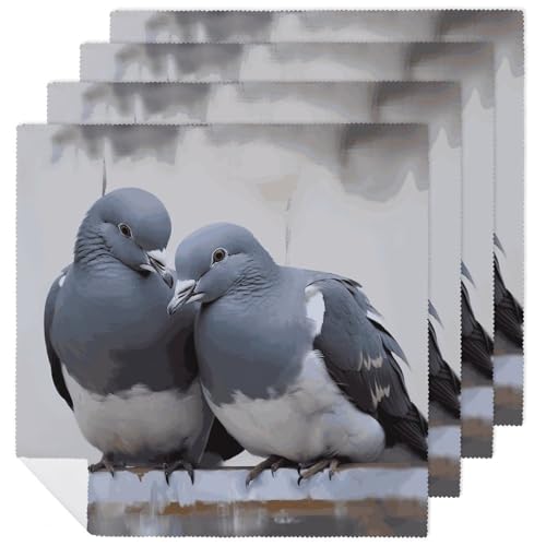 Stoffservietten, weich, saugfähig, Tischservietten, Set mit 4 Stück, langlebige Dinnerservietten, Tauben, wiederverwendbar, waschbar, Küchen-Tischsets für Partys, Restaurant, Mittagessen, Hochzeit Stoffservietten, weich, saugfähig, Tischservietten, Set mit 4 Stück, langlebige Dinnerservietten, Tauben, wiederverwendbar, waschbar, Küchen-Tischsets für Partys, Restaurant, Mittagessen, Hochzeit von RKJVB