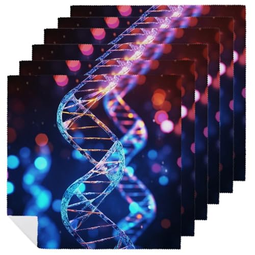 Stoffservietten, weich, saugfähig, Tischservietten, Set mit 6 Stück, langlebig, Dinnerservietten, DNA, genetische Helix, wiederverwendbar, waschbar, Küchen-Tischsets für Partys, Restaurant Stoffservietten, weich, saugfähig, Tischservietten, Set mit 6 Stück, langlebig, Dinnerservietten, DNA, genetische Helix, wiederverwendbar, waschbar, Küchen-Tischsets für Partys, Restaurant von RKJVB