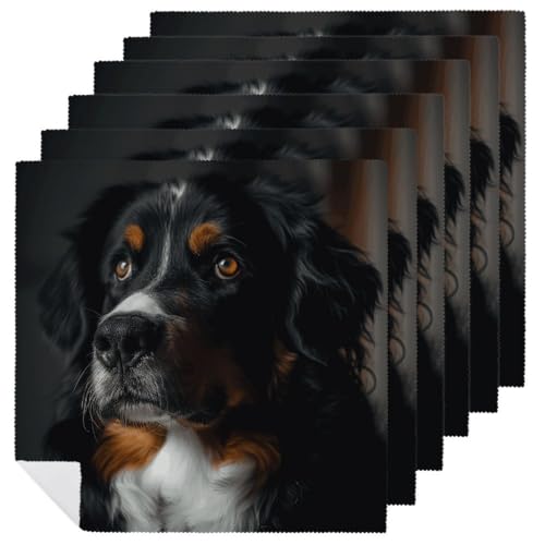 Stoffservietten, weich, saugfähig, Tischservietten, Set mit 6 Stück, langlebig, Motiv: Berner Hund, wiederverwendbar, waschbar, Küchen-Tischsets für Partys, Restaurant, Mittagessen, Hochzeit, Hotel Stoffservietten, weich, saugfähig, Tischservietten, Set mit 6 Stück, langlebig, Motiv: Berner Hund, wiederverwendbar, waschbar, Küchen-Tischsets für Partys, Restaurant, Mittagessen, Hochzeit, Hotel von RKJVB