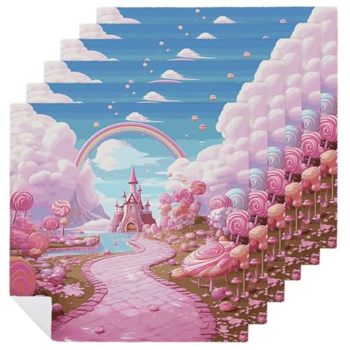 Stoffservietten, weich, saugfähig, Tischservietten, Set mit 6 Stück, langlebige Dinnerservietten, Candy Land, wiederverwendbar, waschbar, Küchen-Tischsets für Partys, Restaurant, Mittagessen, Hochzeit Stoffservietten, weich, saugfähig, Tischservietten, Set mit 6 Stück, langlebige Dinnerservietten, Candy Land, wiederverwendbar, waschbar, Küchen-Tischsets für Partys, Restaurant, Mittagessen, Hochzeit von RKJVB