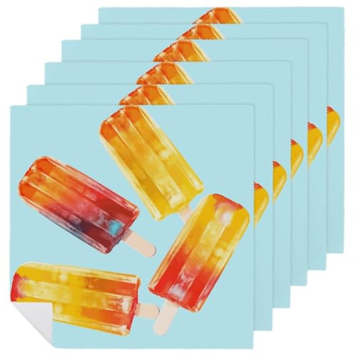Stoffservietten, weich, saugfähig, Tischservietten, Set mit 6 Stück, langlebige Dinnerservietten, Eis am Stiel, wiederverwendbar, waschbar, Küchen-Tischsets für Partys, Restaurant, Mittagessen Stoffservietten, weich, saugfähig, Tischservietten, Set mit 6 Stück, langlebige Dinnerservietten, Eis am Stiel, wiederverwendbar, waschbar, Küchen-Tischsets für Partys, Restaurant, Mittagessen von RKJVB