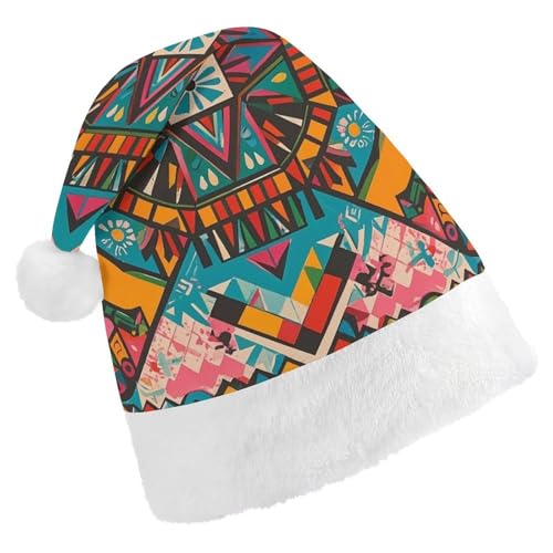 Weihnachtsmütze im Retro-Pop-Art-Stil für Damen und Herren, Weihnachtsmütze, Weihnachtsmütze, Partyhut, Strumpfmütze, Totenkopfmütze, Erwachsene Weihnachtsmütze im Retro-Pop-Art-Stil für Damen und Herren, Weihnachtsmütze, Weihnachtsmütze, Partyhut, Strumpfmütze, Totenkopfmütze, Erwachsene von RKJVB